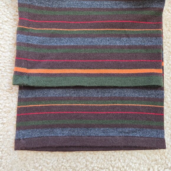 Piazza Sempione Ultra Fine Wool Stripe Scarf - Picture 1 of 7